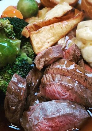 A picture of Roasted Loin of Venison.