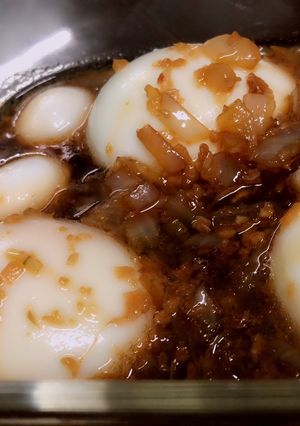 Hình của món Trứng ngâm tương tỏi.