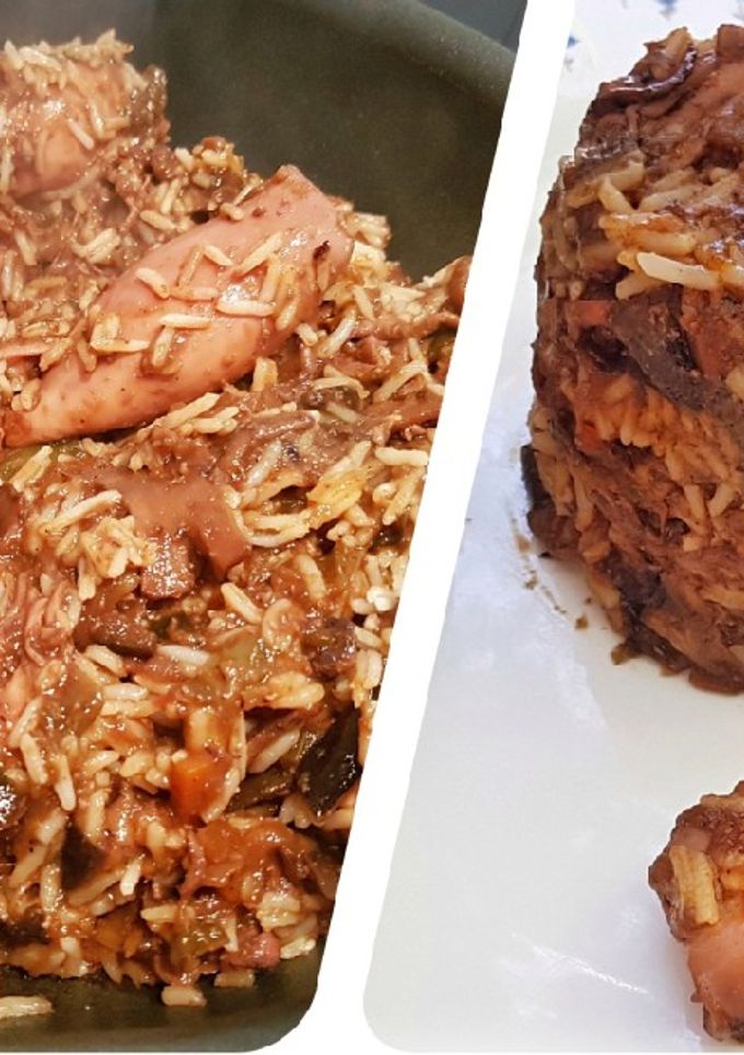 Una foto de Arroz Basmati frito con Calamarcitos y Verduras