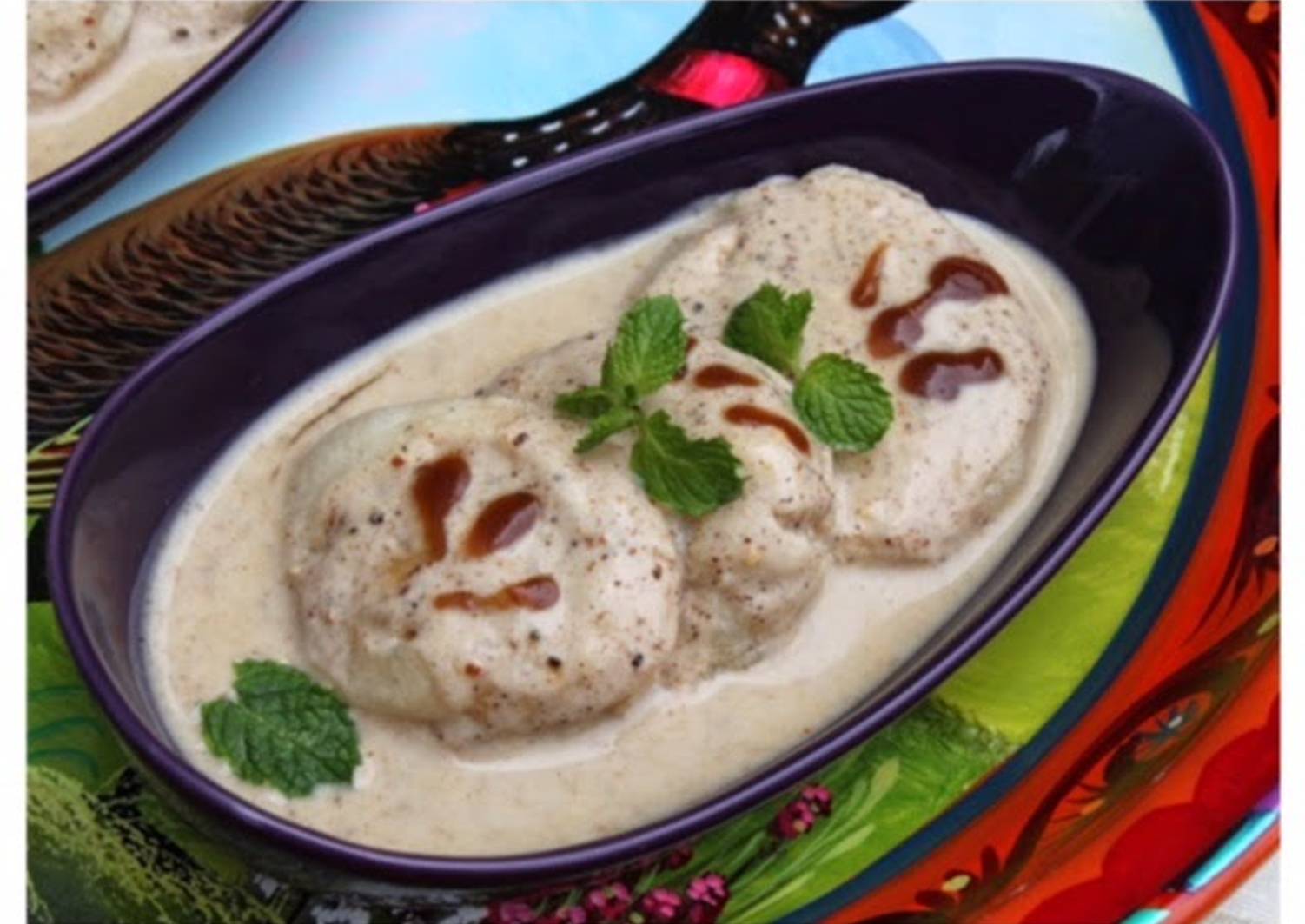 Dahi Bhalay Pakistani style Fried Lentil Cakes in Sweet Yogurt Sauce