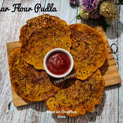 A picture of Jowar Flour Pudla In 15 Minutes Breakfast (Sorghum Flour Pudla).