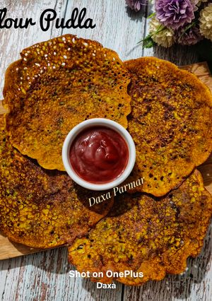 A picture of Jowar Flour Pudla In 15 Minutes Breakfast (Sorghum Flour Pudla).