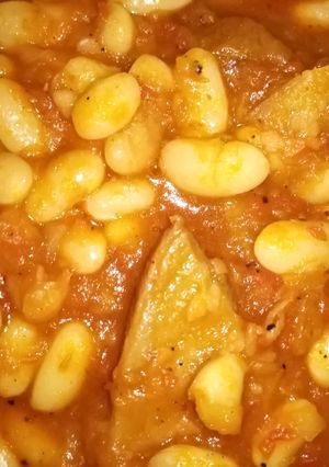 صورة لوصفة فاصوليا بيضاء باللحمه