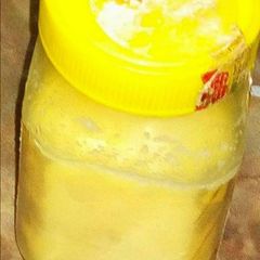 A picture of Homemade Ghee/ clarified butter.