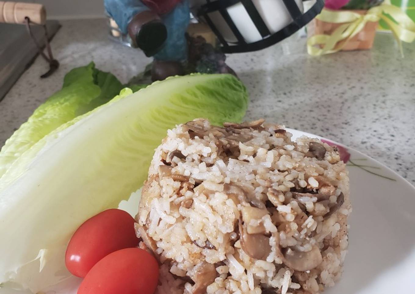 Rice 🍚 & Mushrooms 🍄 😋