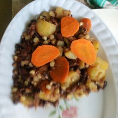 A picture of Githeri with Irish potatoes.