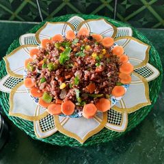 A picture of Red Rice Pulao.