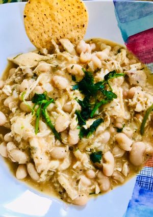 Une photo de Chili blanc au poulet « White Chicken Chili »