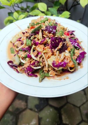 Foto resep Karedok Betawi..kol ungu. (Bahan seada Nya)