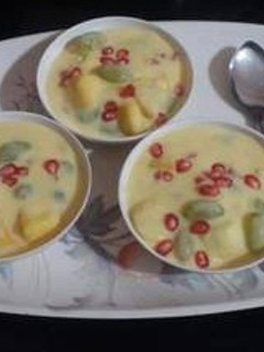 फ्रूट कस्टर्ड (fruit custard recipe in hindi) रेसिपी मुख्य फोटो