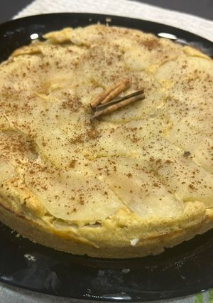 Una foto de Torta manzana y avena sin azúcar