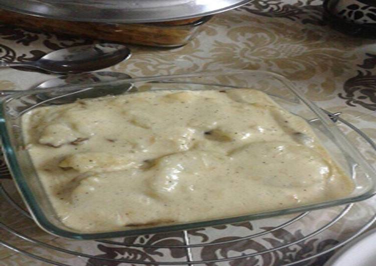 Recipe of Super Quick Homemade Creamy baked potato and mushroom