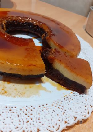 Una foto de Chocoflan
