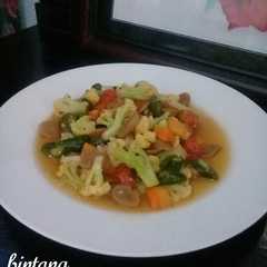 Foto resep Cah sayuran asam manis.