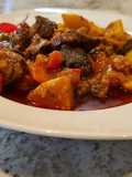 Carne de ciervo en salsa