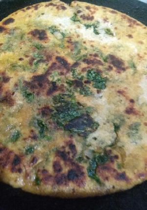 A picture of Methi Stuffed Parantha.