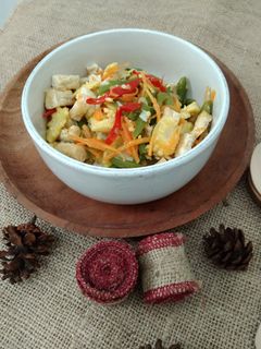 Foto resep 382. Oseng pelangi plus tahu