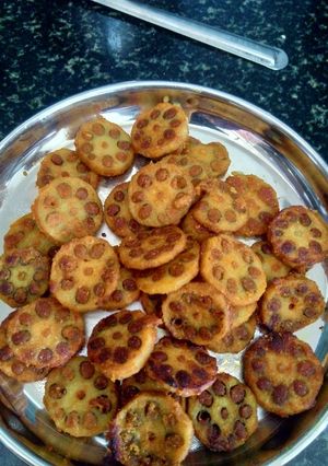 A picture of Kamal kakdi Tawa fry.