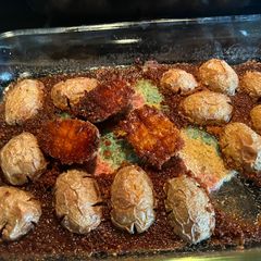 Parmesan encrusted potatoes A picture of Parmesan encrusted potatoes.