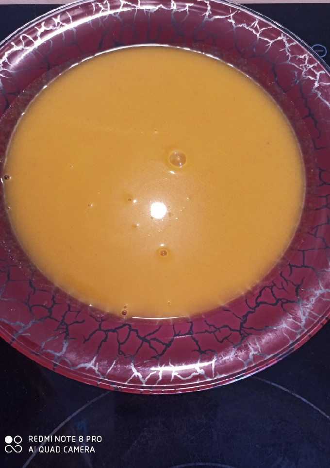Una foto de Crema de calabaza y zanahoria