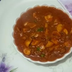 A picture of Mushroom Ki Sabzi.