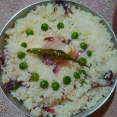 Matar pulav A picture of Matar pulav.