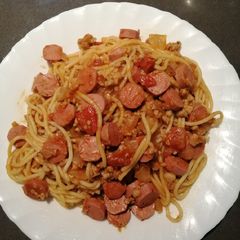 A picture of Chicken Sausage Spag.