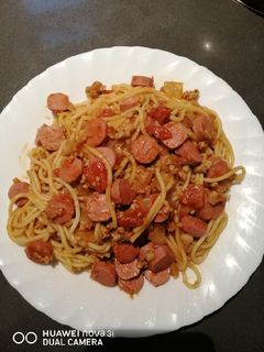 A picture of Chicken Sausage Spag.