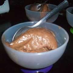 Una foto de Receta Inventada!!! Helado de Cambur con Chocolate sin Nata ni Huevo Súper Fácil.