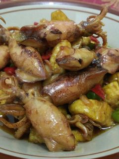 Foto resep Cumi asin tahu saus tiram
