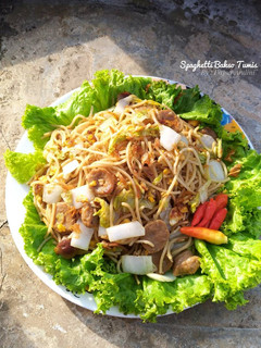 Foto resep Spaghetti Bakso Tumis #Maree
