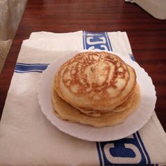 Eggless pancakes A picture of Eggless pancakes.