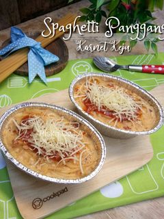 Foto resep Spaghetti Panggang Kornet Keju