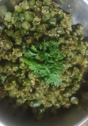 A picture of French beans bhaji.