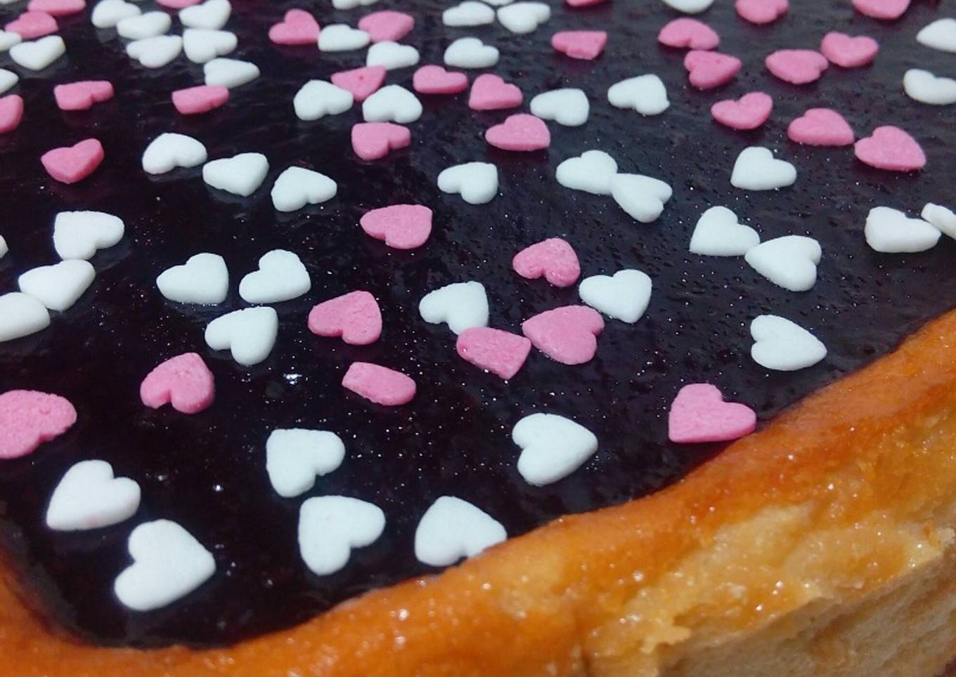 Tarta de Queso con Pan de Molde para San Valentín