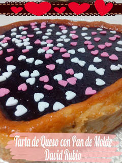 Una foto de Tarta de Queso con Pan de Molde para San Valentín