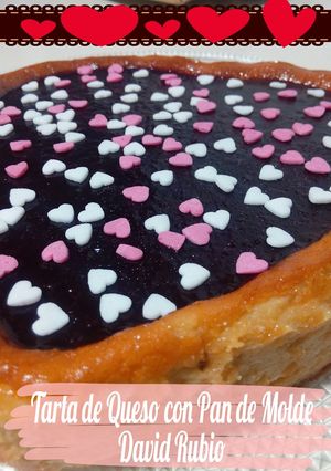 Una foto de Tarta de Queso con Pan de Molde para San Valentín