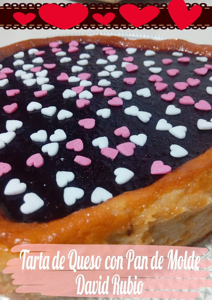 Una foto de Tarta de Queso con Pan de Molde para San Valentín