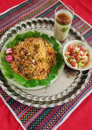 عکسی از دستور لوبیا پلو