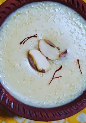 A picture of Kesar sabudana kheer.