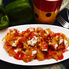 Spicy and hot potato Salsa A picture of Spicy and hot potato Salsa.