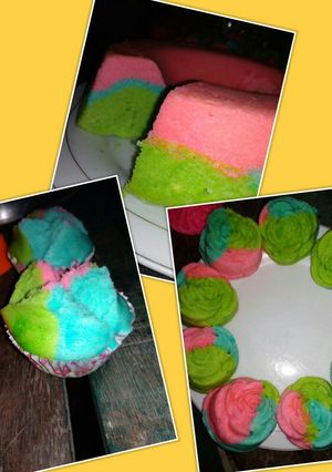 Foto resep Bolu mawar kukus tiga bentuk😊