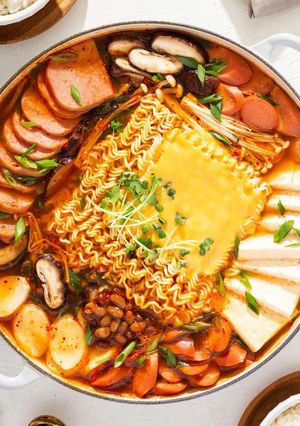 A picture of Korean Army Stew.