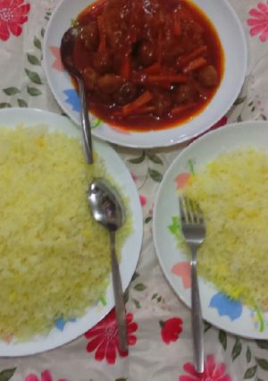 عکسی از دستور خورشت آلو