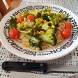 Fideos con verduras salteadas