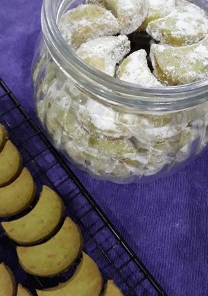 Foto resep Kue Putri Salju Pandan Keju