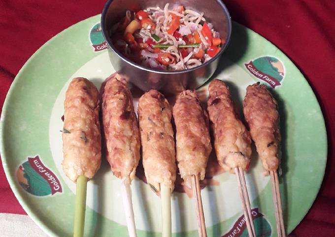 Resep: Sate Lilit Tempe Sambal Matah Anti Gagal