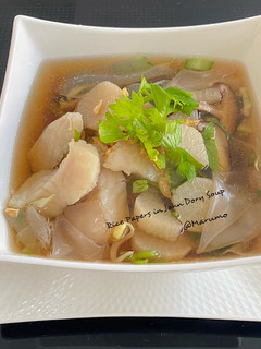 A picture of Rice Papers in John Dory Soup.
