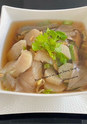 A picture of Rice Papers in John Dory Soup.