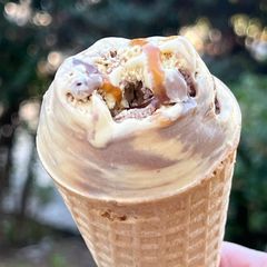 A picture of Barabrith hufen iâ – Welsh cake ice cream.